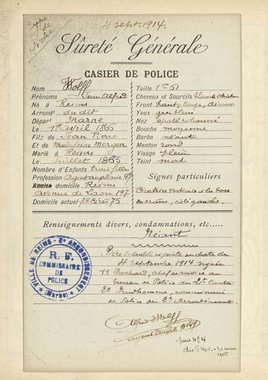 Papiers administratifs d’Alfred Wolff extrait de son journal 