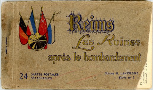 Carnet de cartes postales « Reims. Les ruines après les bombardements » 