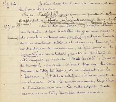 Témoignage d’Alfred Wolff sur l’entrée des Allemands à Reims, 4 septembre 1914 