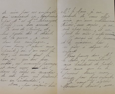 Lettre de Mme Shielmann de Marseille proposant d’accueillir des enfants chez elle, 4 avril 1917 
