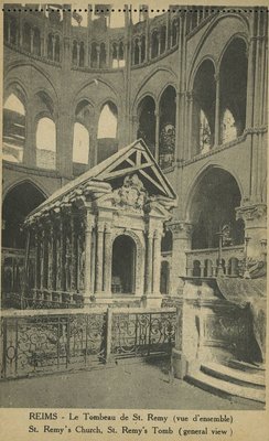 Carte postale, « Reims. Le tombeau de St Remy (vue d’ensemble) »