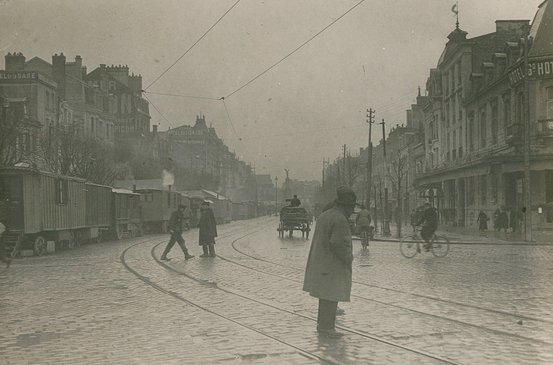 Place d’Erlon au moment de la Reconstruction, sans date 