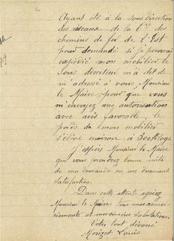 Lettre de Louis Morizet concernant sa demande de prise en charge du rapatriement de son mobilier de Paris à Reims, 9 mars 1919 