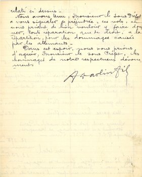 Courrier de M. Darlin de la Grande Laiterie Rémoise, employée au ravitaillement des Rémois, rappelant le vol de son matériel par l’occupant allemand, 25 janvier 1915