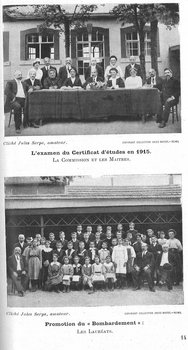 Le certificat d’études en 1915, dans « Reims et la Marne, Almanach de la Guerre 1914-1915 », Jules Matot, 1916, page 417 