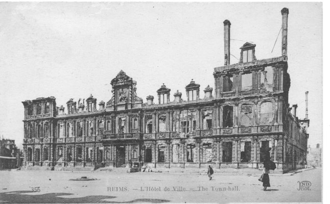 Carte postale, « Reims, l’hôtel de ville » 