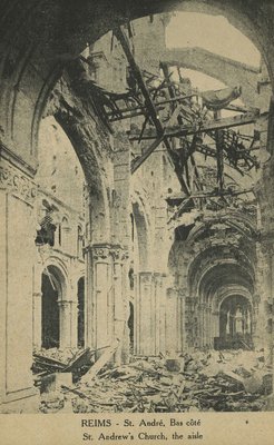 Carte postale, « Reims. St André, bas-côté » 