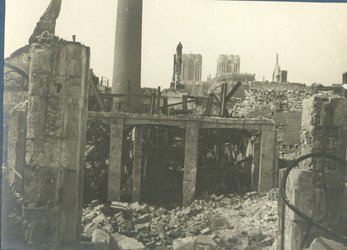 "Reims. Ruines de l’usine Margotin", 26 aout 1915 