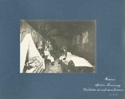 Maison Pommery : habitations civiles dans les caves, 29 août 1915