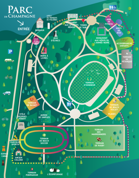 Plan du parc de Champagne