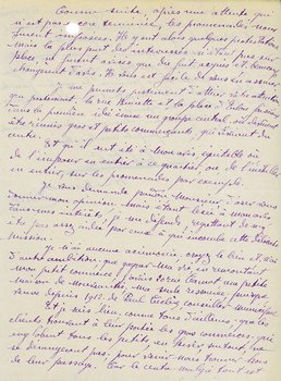 Lettre de madame veuve Paul Leclere interpellant le maire de Reims au sujet des autorisations des baraques rue Buirette, 28 août 1919 