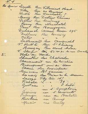 Liste des dépôts de lait à Reims, 1919 