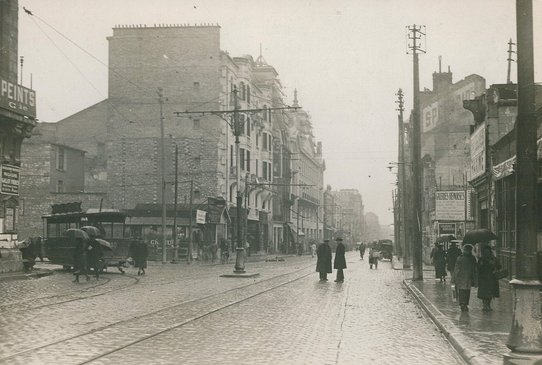 Rue de Vesle au moment de la Reconstruction, sans date 
