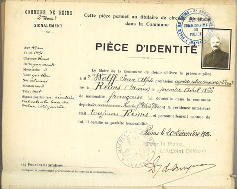 Papiers administratifs d’Alfred Wolff extrait de son journal