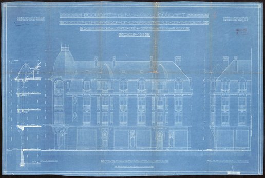 Plan façade du 27 rue Thiers, Georges Bisson, 1924 