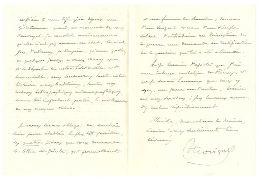  Lettre d’Henri Loriquet au maire de Reims relative à l’envoi du rapport sur les travaux de sauvegarde, 22 août 1917 