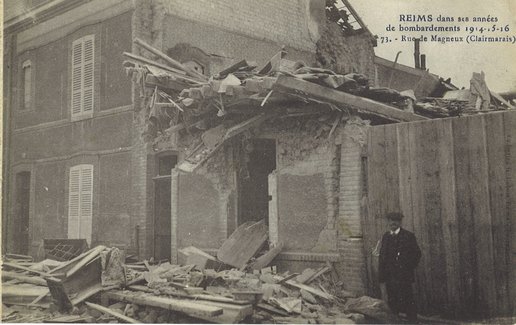 Carte postale « Rue de Magneux (Clairmarais) », 1914-1916 