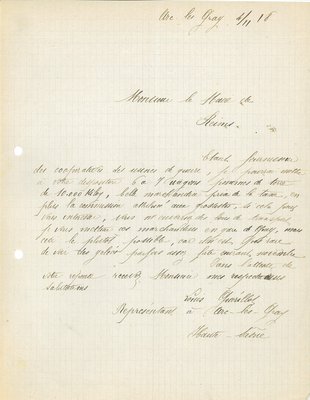 Lettre de Louis Guérillot adressée au maire dans laquelle il propose une livraison de pommes de terre, 4 novembre 1918 