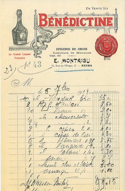 Réquisition allemande auprès de l’épicerie E. Montaigu, 5 septembre 1914 