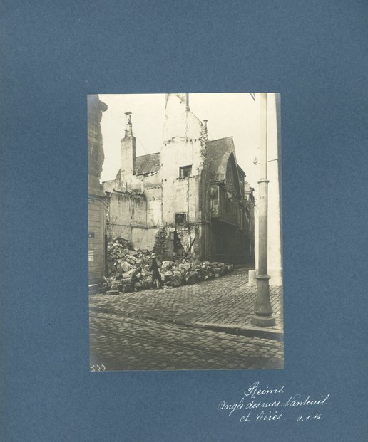 Angle des rues Nanteuil et Cérès, 9 janvier 1916 