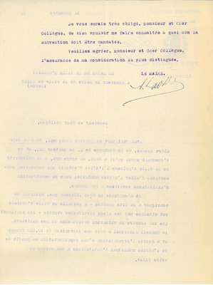 Courrier du maire d’Orléans relatif au don pour la construction de maisons ouvrières, 16 décembre 1921 