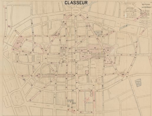 Centre de Reims, plan de coordination fait sous les auspices de La Renaissance des Cités, mission de George B. Ford. N° 31, adopté par le conseil municipal le 5 février et le 2 avril 1920 