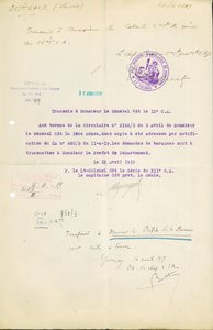 Modalités à suivre pour obtenir des baraquements, 15 avril 1919 