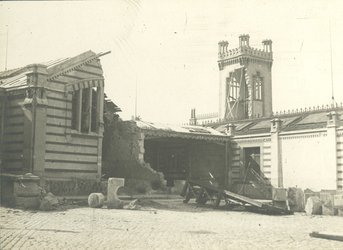 "En champagne. Maison Pommery. La tour carrée" 28 aout 1915 