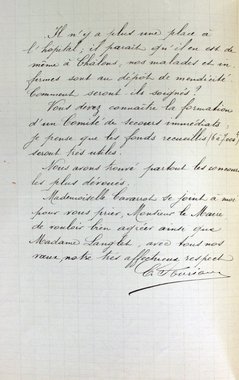 Lettre de M. Fouriaux au maire de Reims concernant la réception d’une allocation pour l’assistance aux réfugiés rémois à Epernay, 12 avril 1917 