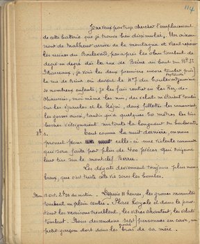 Carnet d’Alfred Wolf, pages des 12 au 14 octobre 1914 